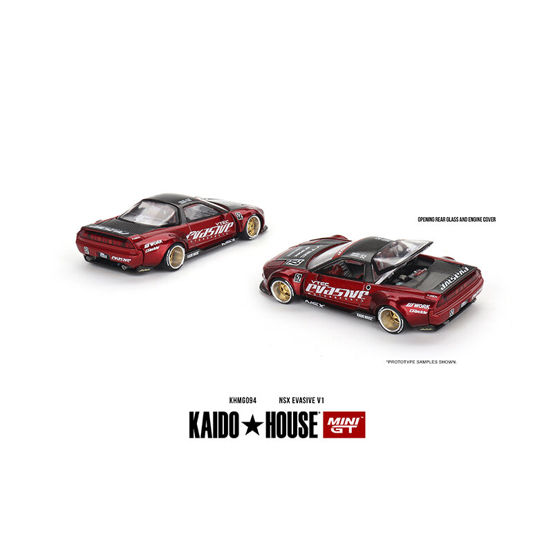 MINIGT KHMG094 tersedia 1:64 NSX evail opensive Hood Diecast Model mobil Kaido House