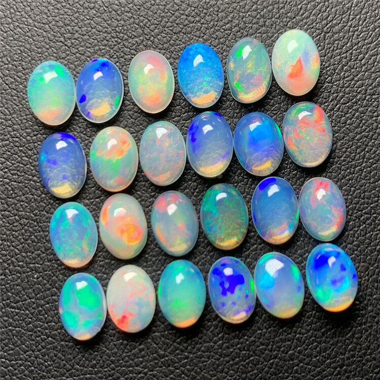 Oferta specjalna naturalny Opal goły kamień kolorowy Opal goły kamień kolor Opal 5*7mm kamień wisiorek na zamówienie kolczyki