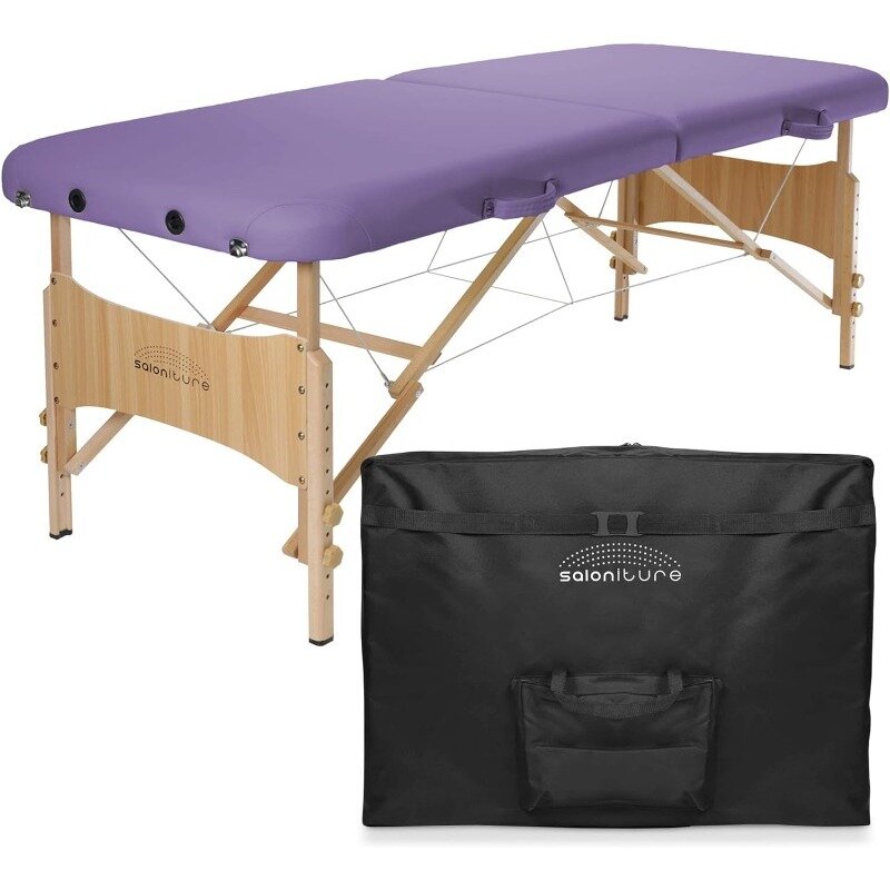 Mesa de masaje plegable portátil básica, color negro