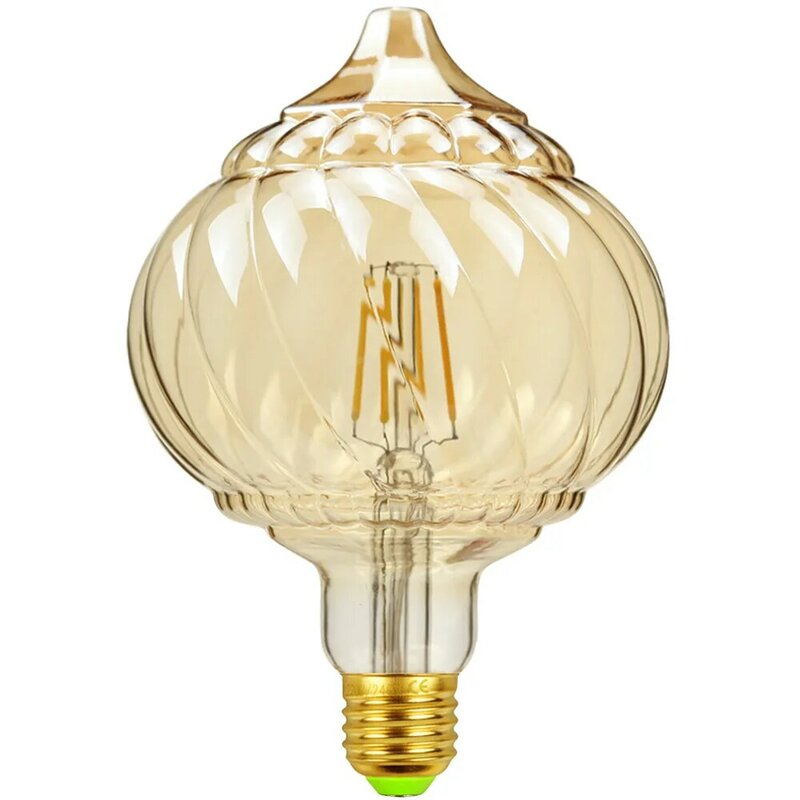 G125 LED Filament Bulb Spiral Light Retro Vintage Lamps Decorative Lamp Edison Bulb Incandescent Lamp Filament Light Bulb Home