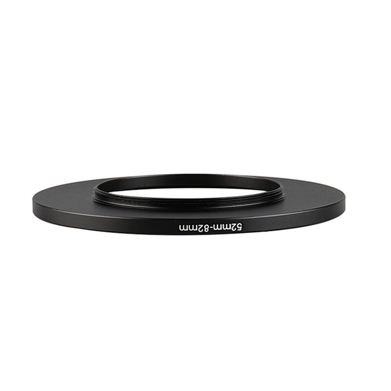 แหวนฟิลเตอร์สเต็ปมันสีอะลูมิเนียมสีดำ52มม.-82มม. 52-82มม. อะแดปเตอร์ตัวกรองเลนส์สำหรับเลนส์กล้อง Canon Nikon SONY DSLR