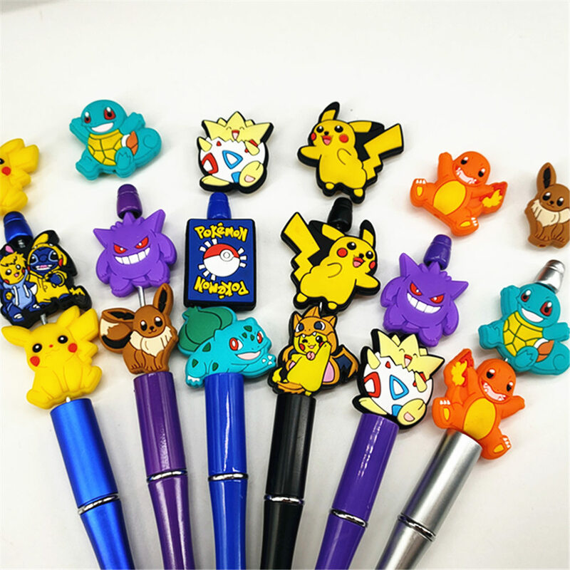10pcs Pokemon Silicone focal Beads For Jewelry Making DIY Nipple Chain Bead Pen Handmade Accessories
