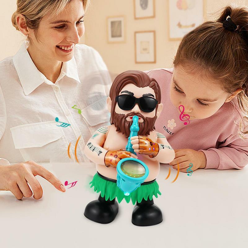 Танцевальный саксофон интерактивный забавный мужской саксофон электронная игрушка для младенцев Детские игрушки Поющие скручивающие очки