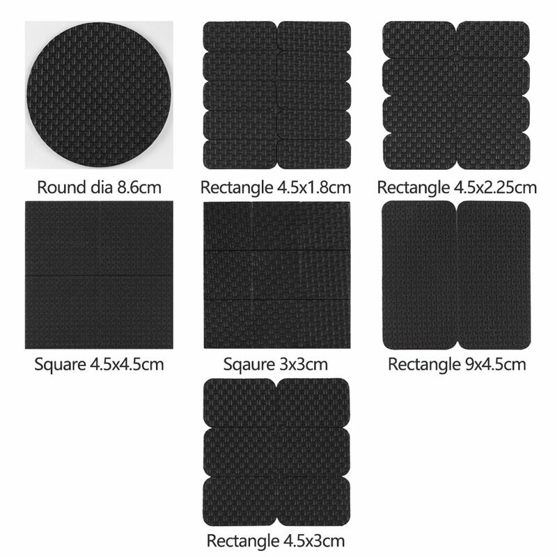 Scratch Proof Anti-slip Mat Self-sdhesive Table Feet Covers Furniture Leg Pads Square Round Rectangle Floor Protectors
