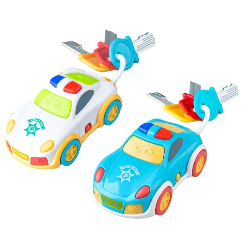 Brinquedo interativo chave carro para crianças com som realista e luzes coloridas