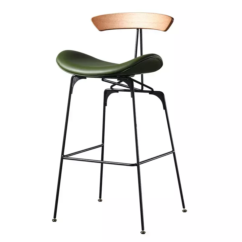 Silla de bar con respaldo retro nórdico personalizado, silla de bar para el hogar, taburete alto simple, taburete de bar, DD9002-530
