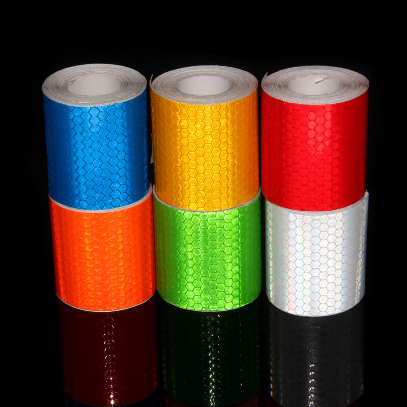 5cmx3m Orange Reflective Safety Warning Conspicuity Tape Adhesive Stickers Decal Decoration Warning Tapes Vinyl Film Safety Tape