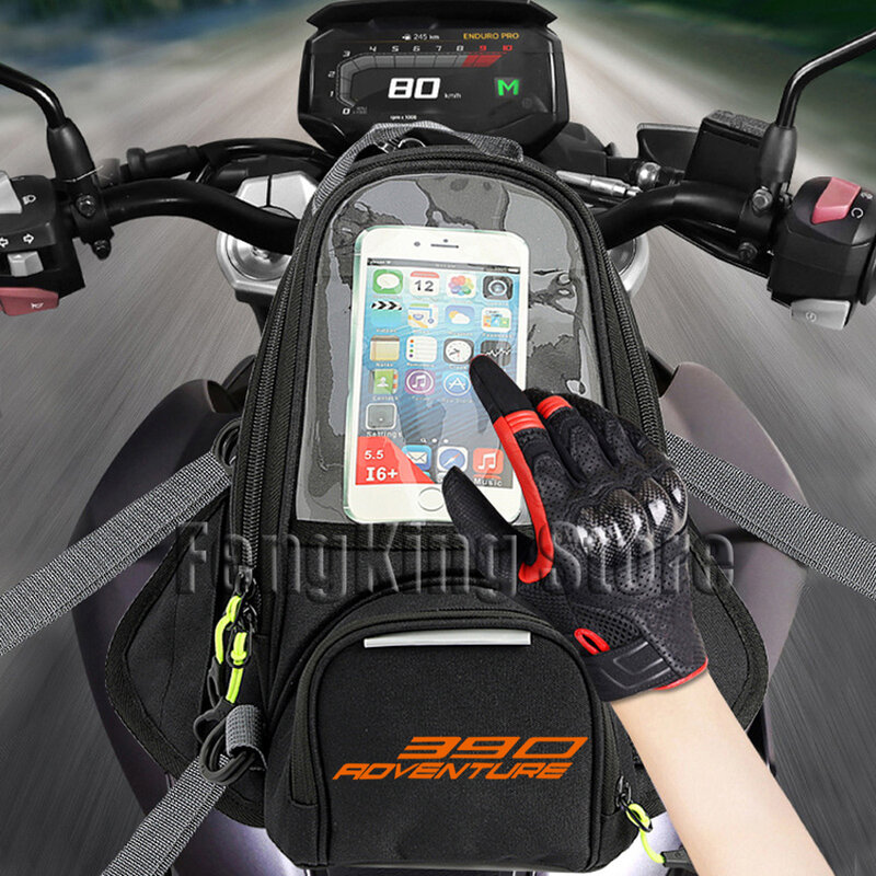 Für 390 Abenteuer 390 adv 390adv 390 Abenteuer Motorrad Kraftstoff tank Tasche berührbare Navigation Magnet Tasche Motorrad Staubbeutel