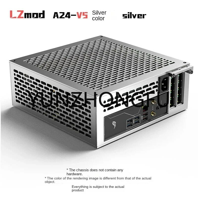 Lzmod 5L mini A24-V5 dual-slot single-display chassis double-sided chamfer 1u power supply itx