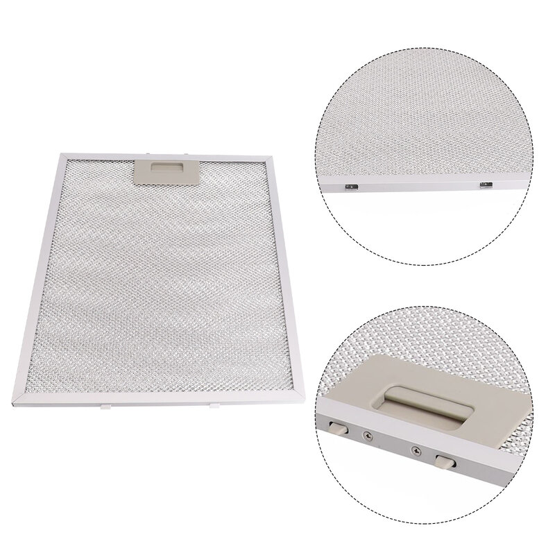 1PCS Cooker Hood Filters Silver 350 X 285 X 9mm Metal Mesh Extractor Vent Filter For Kitchen Home Renovation Accessories