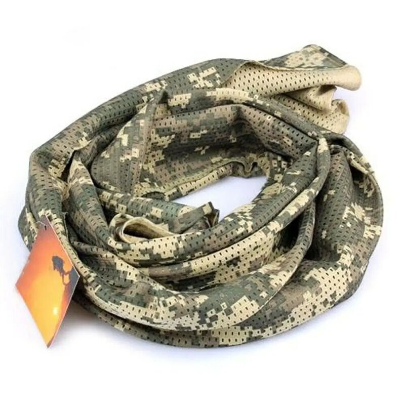 Outdoor Unisex Shawl Camping Muffler Breathable Mesh Print Scarf Scarf Wraps Scarves Veil