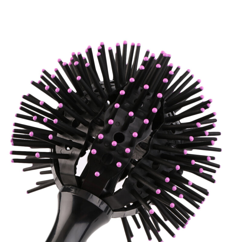 Neue 3d runde Haarkamm Haar bürste Salon Styling 360-Grad-Ball Friseur Werkzeuge entwirren Haar bürste hitze beständigen Kamm