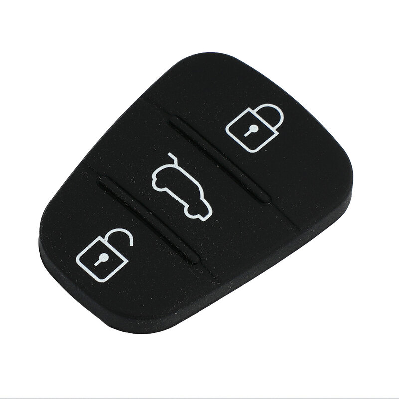 Cubierta de botón de llave negra, 3 botones para Hyundai I10, I20, I30, Hyundai Ix35, Ix20, funda de llavero remoto