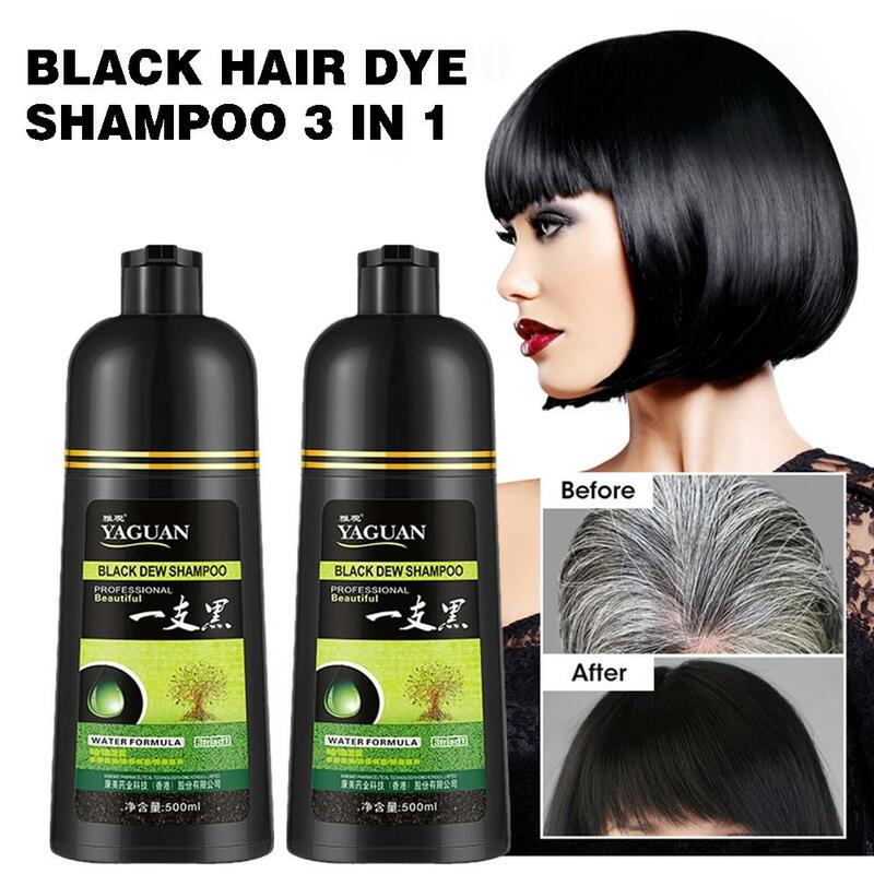 500 мл белый шампунь для затемнения волос, шампунь для окрашивания черных волос, коричневый натуральный шампунь для быстрого окрашивания волос I3x4