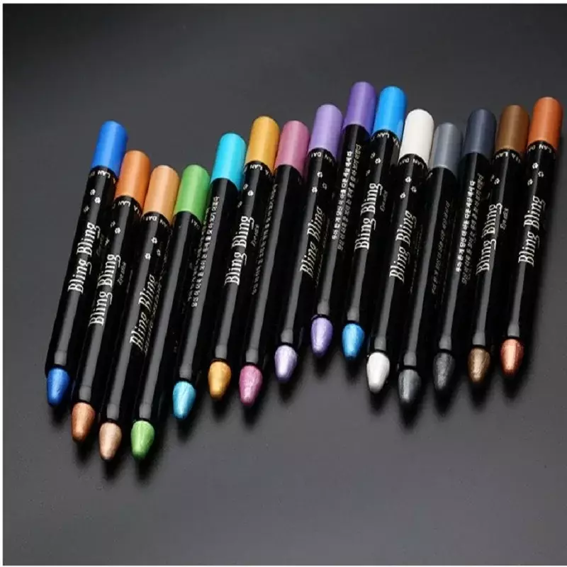 Waterproof Pearlescent Eyeshadow Pencil Stick 15 colori Lasting Glitter Shimmer Eye Shadow Pen Eyeliner Stick Eyes Makeup Tools