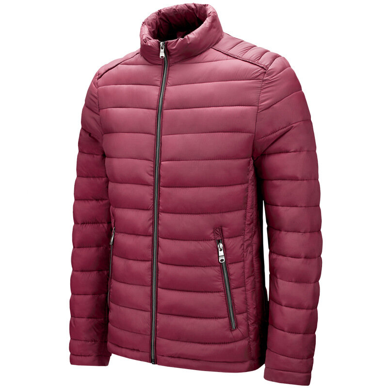 남성용 경량 두꺼운 따뜻한 스탠드 칼라 재킷 파카 코트, 남성 캐주얼 방풍 패딩 외투, 가을 겨울, 2023 신상
