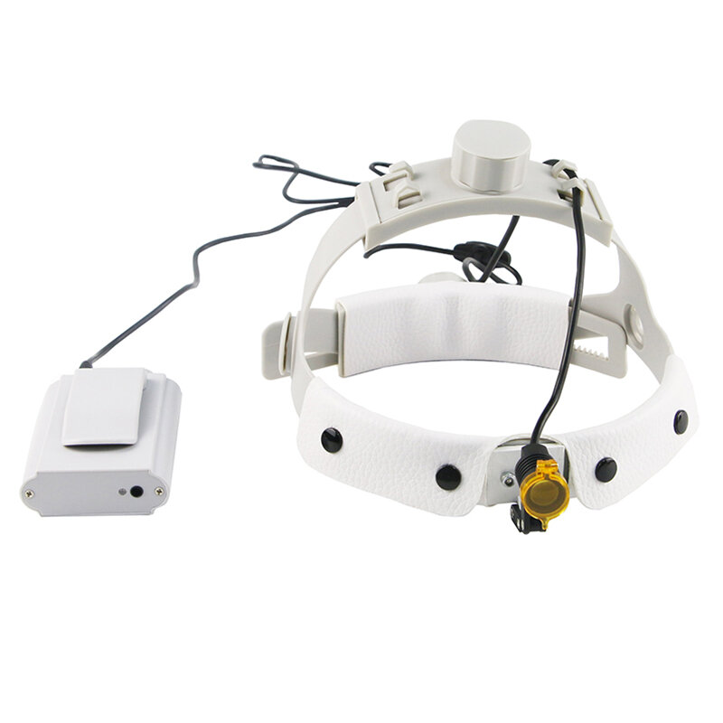 3W reflektor stomatologiczny lornetka stomatologiczna reflektor medyczny z żółtym filtrem z pałąkiem na głowę reflektor chirurgiczny światło stomatologiczne