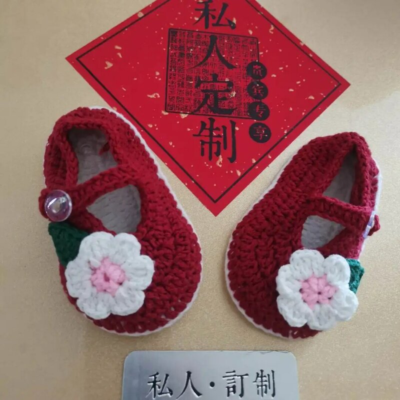 Sepatu Wol Tenun Tangan Bayi, Sepatu Bayi Putri Bunga, Sepatu Balita, Sepatu Taman, Sepatu Hadiah Bayi
