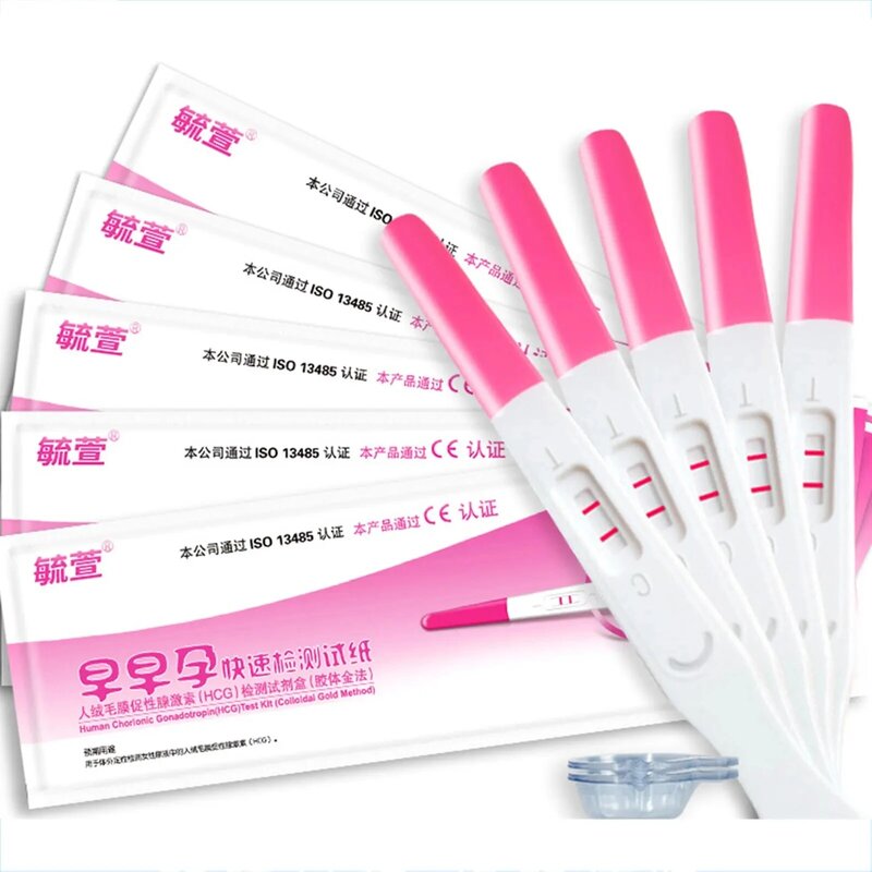 10pcs Early Pregnancy Test Sticks Self-check Privacy HCG Testing Pen Home Urine Measuring Kits Over 99% Accuracy Sex Shop