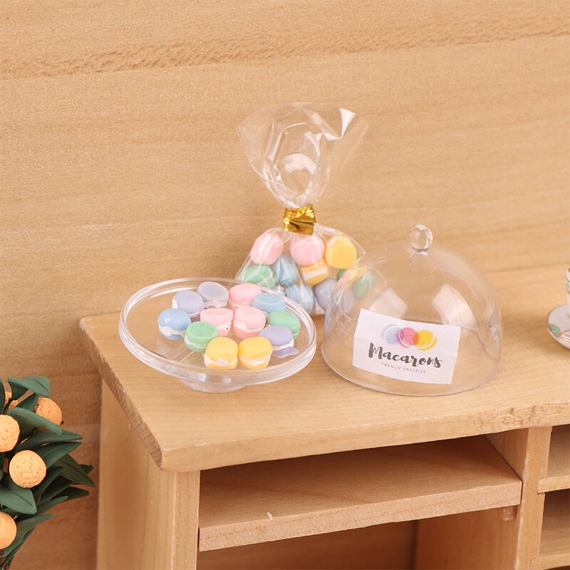 1:12 Dollhouse Miniature Macaron Dessert W/Packaging Food Model Kids Pretend Play Toys Doll House Accessories