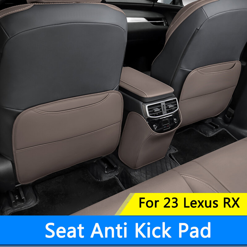 QHCP seggiolino auto tappetino Anti-calcio presa d'aria posteriore tappetino Anti-calcio sedile Anti-calcio Pad in pelle adatto per Lexus RX 2023 accessori interni