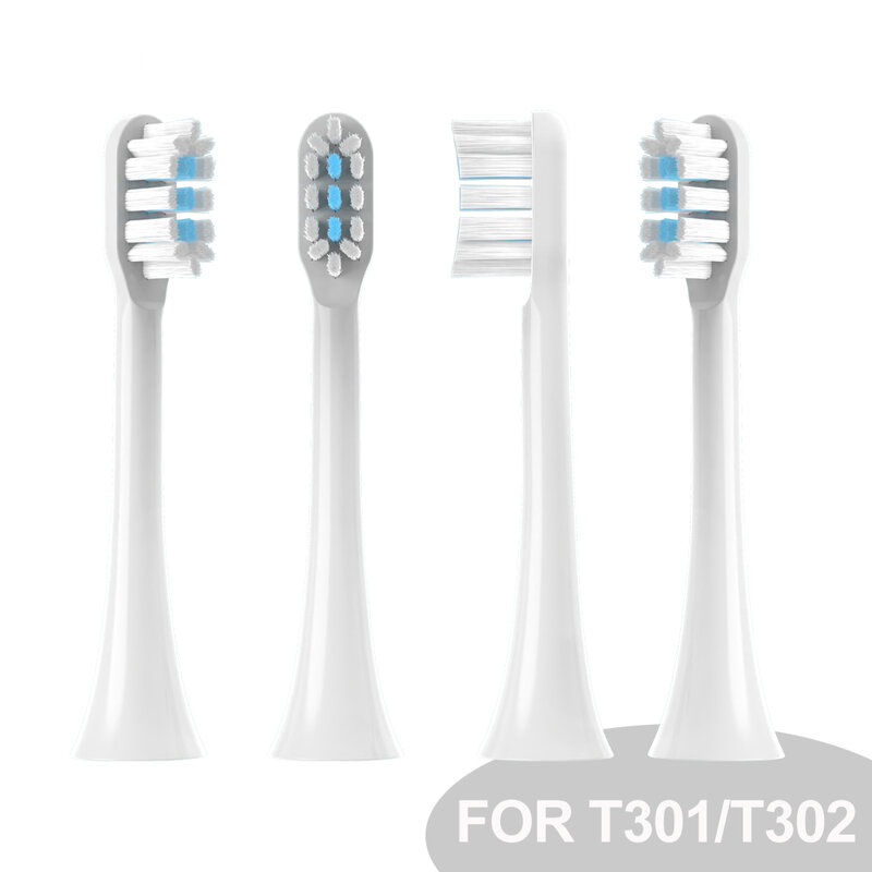 Vervangende Tandenborstelkoppen Voor Mijia T301/T302 Sonische Elektrische Tandenborstel Dupont Zachte Borstelsproeiers Met Vacuümverpakking