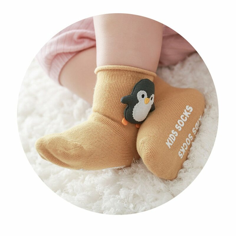Cartoon Cute Baby Floor Socks Anti Slip Loose Mouth Soft Cotton Breathable for Infant Toddler Newborn Autumn Animal Kids Socks
