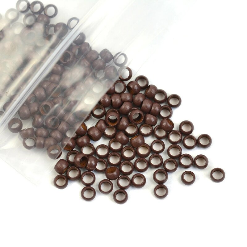 500 buah 3.0mm manik-manik cincin rambut untuk ekstensi rambut cincin ekstensi rambut mikro/Tautan/manik-manik tanpa silikon
