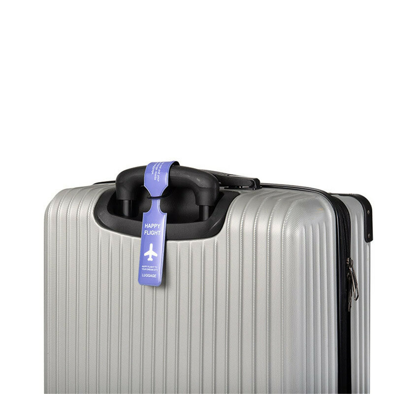 Etiqueta de equipaje de PVC para hombre y mujer, accesorio de viaje creativo, soporte de dirección de identificación, etiquetas de embarque de equipaje, etiqueta de avión portátil