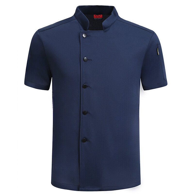 Breathable Short Sleeve Chef Uniform for Restaurant Hotel Kitchen Waiter Shirt