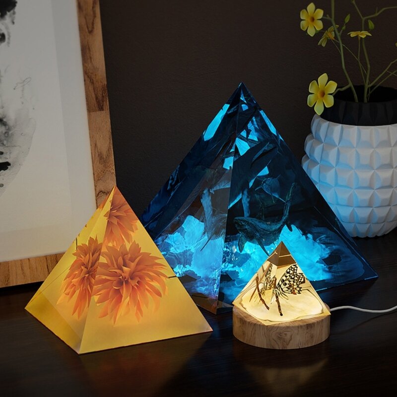 Formy do piramid silikonowych kryształowa forma epoksydowa piramida żywica epoksydowa forma odlewnicza dla majsterkowiczów świec