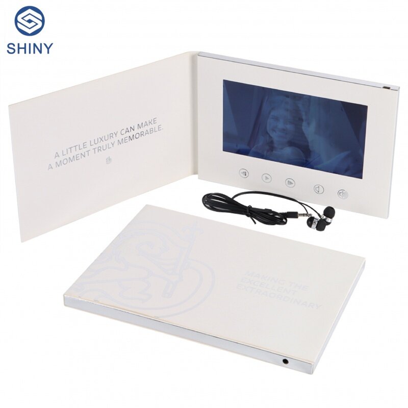 كتاب فيديو مخصص بشاشة LCD ، طباعة ، دعوة زفاف ، بطاقة معايدة ، شاشة IPS ، 10 بوصة ، 7 بوصة