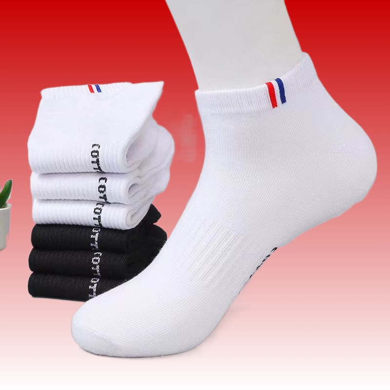 2024 New High Quality 5/10 Pairs Of High-Quality Soft And Comfortable Men's Sports Socks Summer Sweat Absorbing Breathable Socks