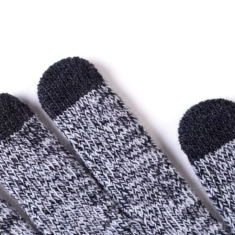 Men's Autumn Winter Keep Warm Set Unisex Beanie Gloves Scarf Male Woolen Yarn Knit Muffler Solid Color Hat Wholesale Drop Ship