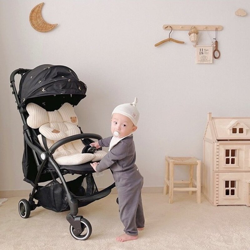Подушка для детской коляски, багги, коляска, подкладка для автокресла с мультяшным рисунком, поддерживающая подушка