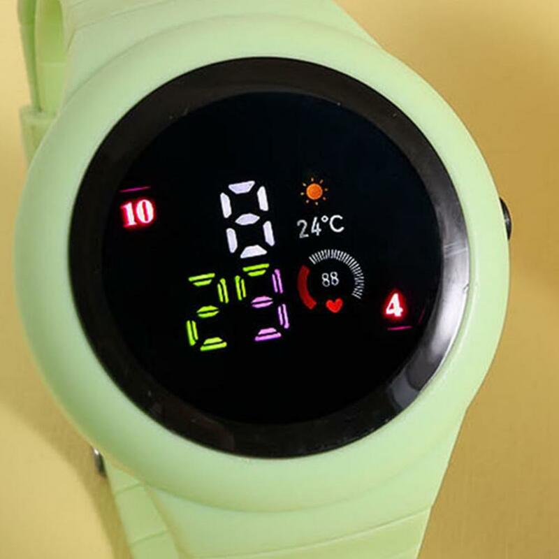 Impermeável LED Sports Watch para mulheres, relógio eletrônico, pulseira de silicone, display luminoso, calendário completo, relógio digital