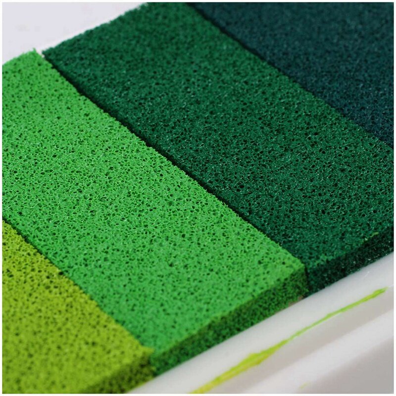 2x Inkpad Craft Multi Gradient grün 4 Farben Tinten stempel Pad Öl basiert