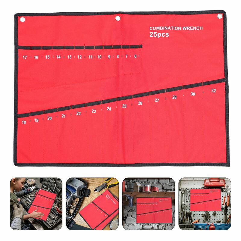 Wrench Organizer marsupio strumenti di riparazione sacchetto di immagazzinaggio Bundle sacchetto di tela supporto chiave inglese Organizer Pouch Case