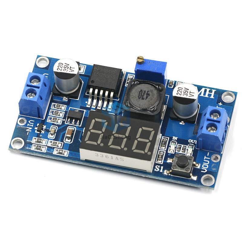 Régulateur de tension à affichage LED, convertisseur abaisseur cc LM2596, voltmètre 4.0 ~ 40 à 1.3-37V, adaptateur Buck, alimentation réglable