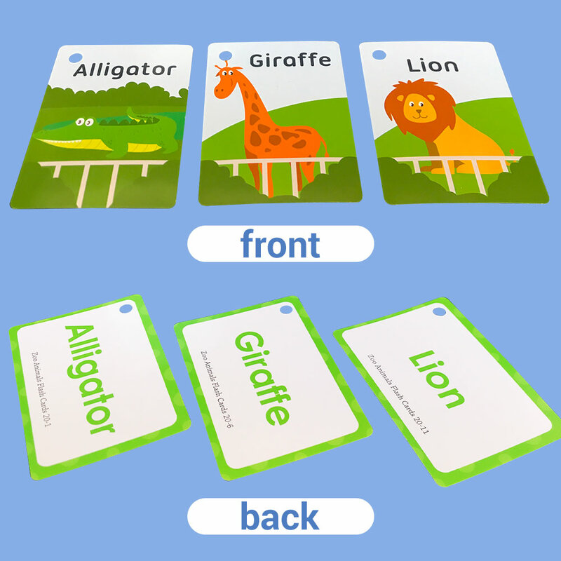 Tarjetas de aprendizaje de palabras en inglés para niños de 3 a 6 años, tarjetas de iluminación de lectura, juguetes educativos Montessori, material didáctico