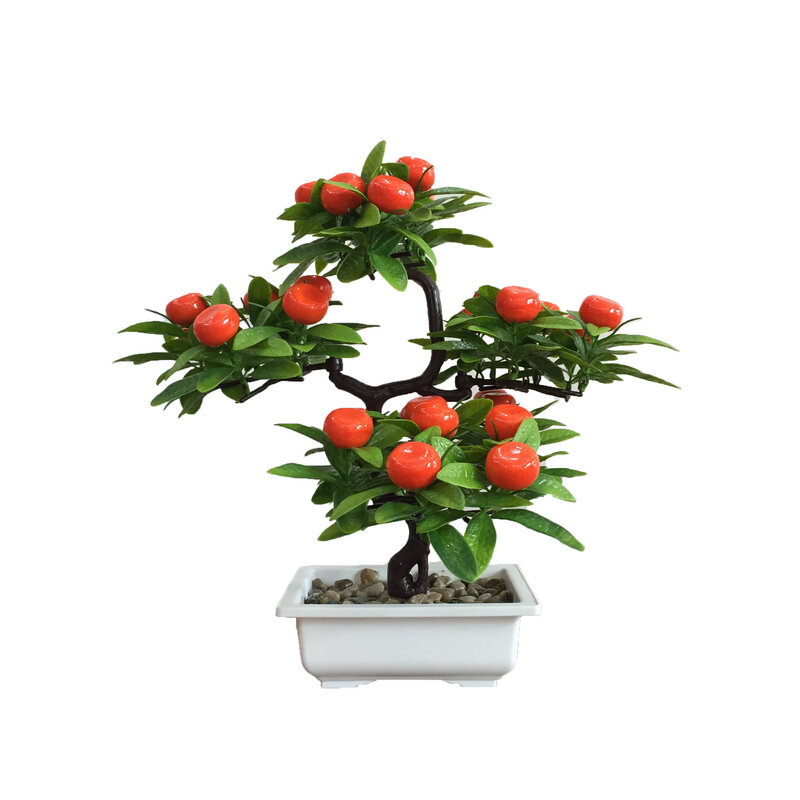 Nouveau fruit de simulation orange bonsaï, plante en pot, décoration de la maison, fleur artificielle, ornements, cadeau de mariage