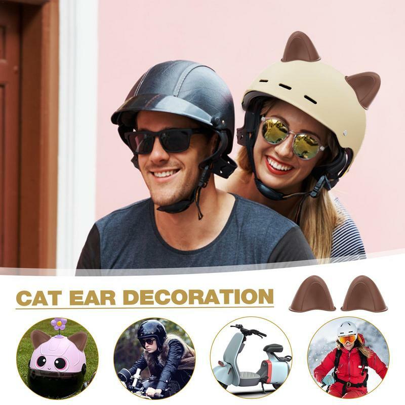 男性と女性のための猫の耳付きオートバイのヘルメット、flair、装飾、アクセサリー、大人、2個