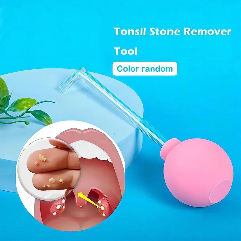 Tonsil เครื่องกำจัดหินแบบแมนนวลอุปกรณ์ทำความสะอาดปากสะอาดหินโค้ง + ชุดท่อตรงเครื่องมือสำหรับหู