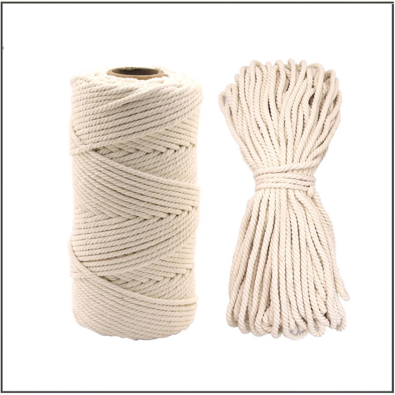 Hilo de algodón para tejer, cuerda gruesa para envolver bordes, etiqueta colgante para encuadernar, cuerda absorbente de agua de colores