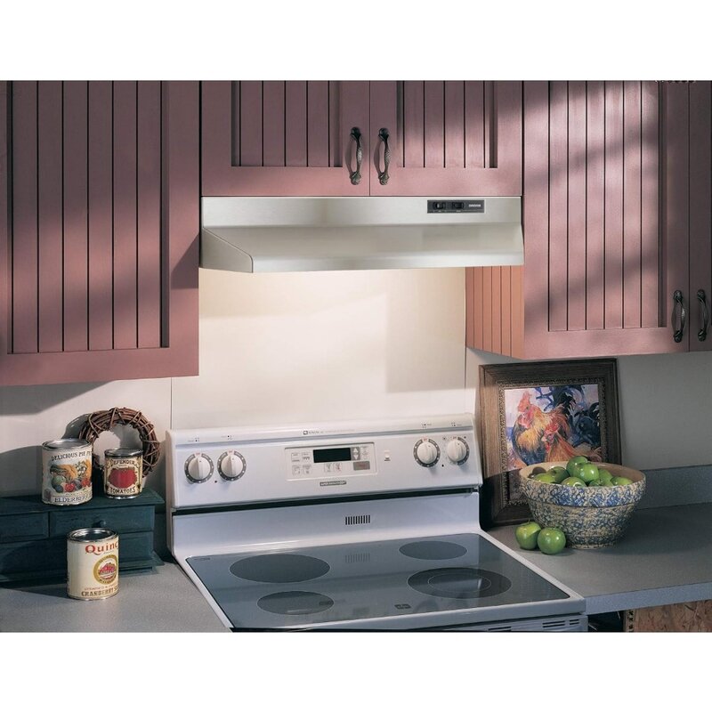 30-inch Under-Cabinet Range Hood with 2-Speed Exhaust Fan and Light, 30 Inch, Stainless Steel