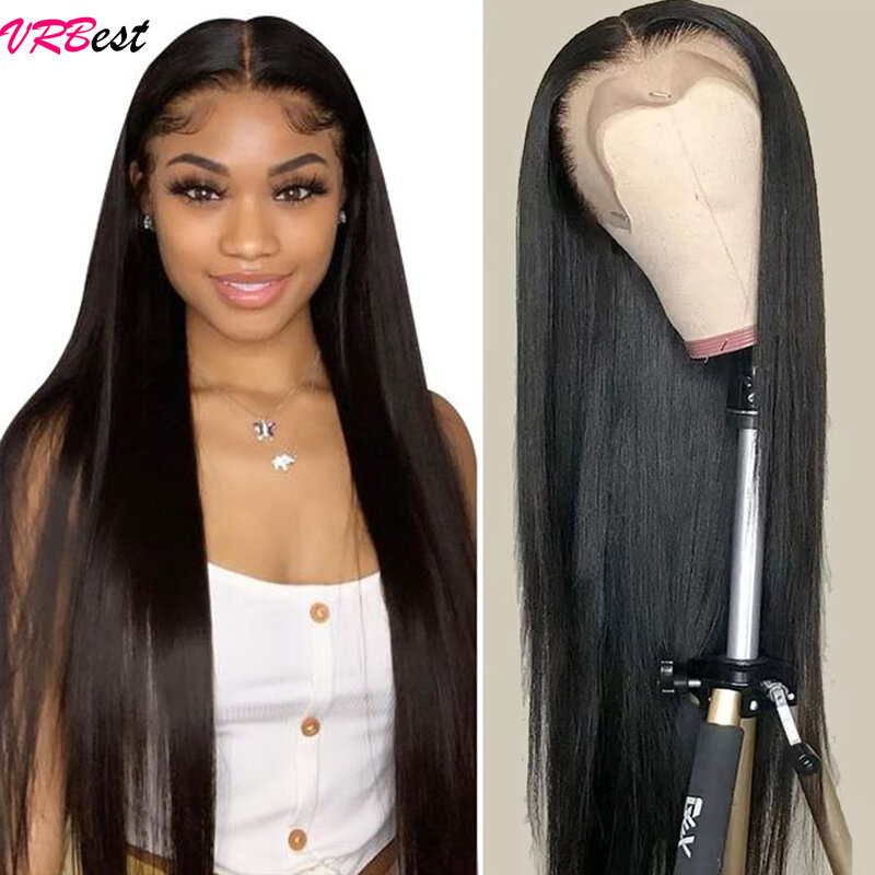 HD Transparent 13x4 Straight Lace Front Wigs 12A Bob Wig Pre Plucked Glueless Full Lace Frontal Human Hair Wigs For Women