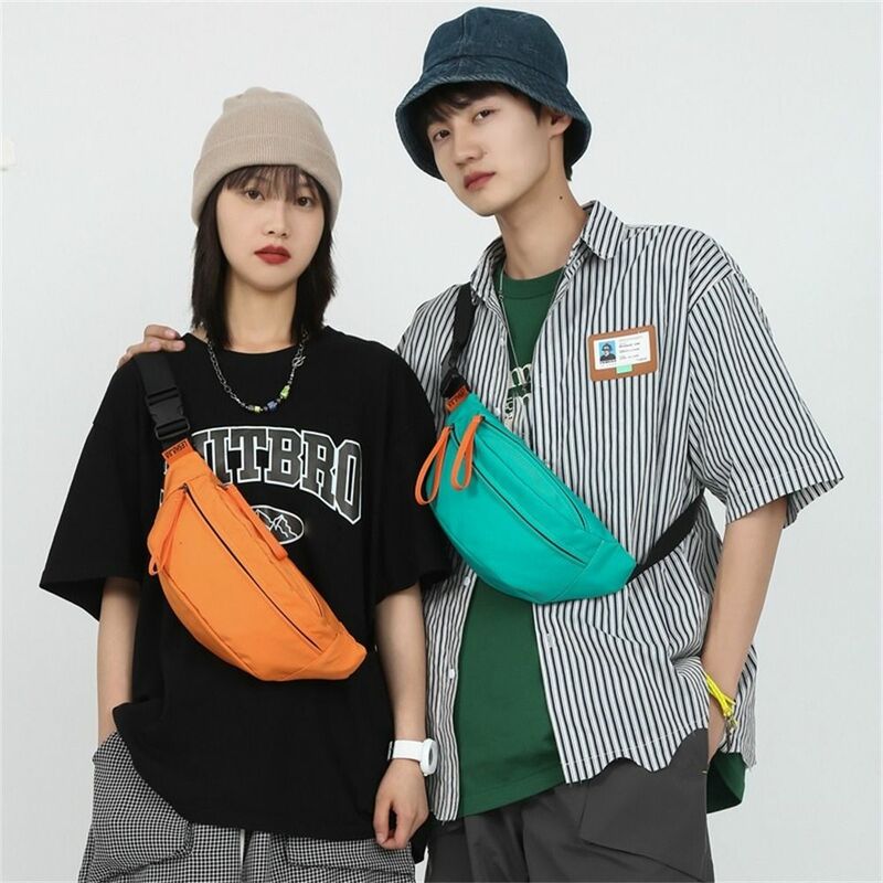Waterproof Chest Bag Portable Solid Color Variety of Colors Belt Bag Nylon Waist Bag Girls