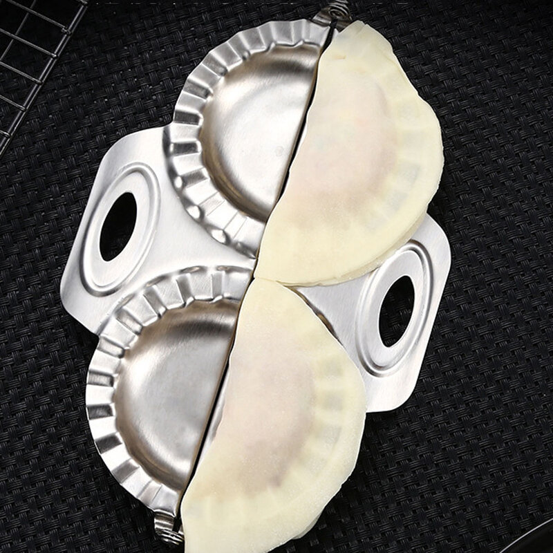 5 Cal urządzenie do robienia pierogów ze stali nierdzewnej formy szybka podwójna głowica urządzenie do robienia pierogów Wrapper Empanada Maker Ravioli mold narzędzia do pieczenia ciasta