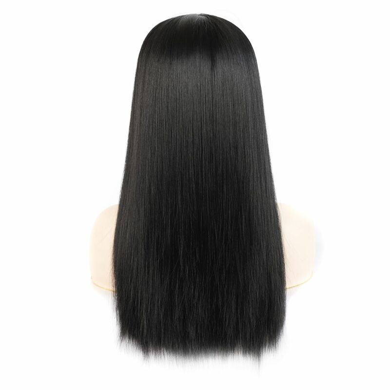 Long Straight Black Blonde Synthetic Headband Wigs for Black Women Highlight Golden Hair Wigs Daily Cosplay Heat Resistant