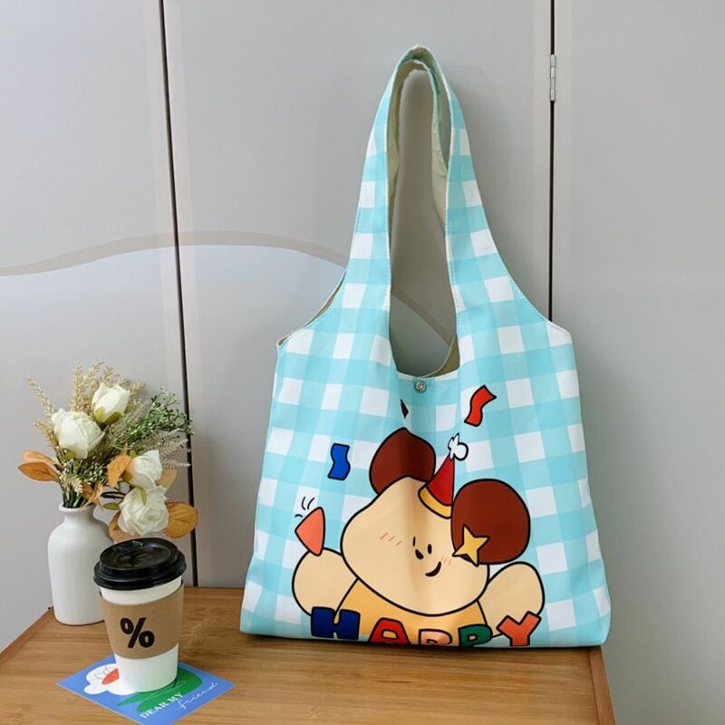 Нейлоновая сумка через плечо, повседневная удобная вместительная сумка-тоут, милая Портативная сумка для покупок для девочек
